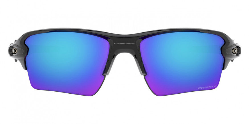 O117 OAKLEY FLAK 2.0 XL OO9188 9188F7 59 POLISHED BLACK / PRIZM SAPPHIRE IRIDIUM POLARIZED