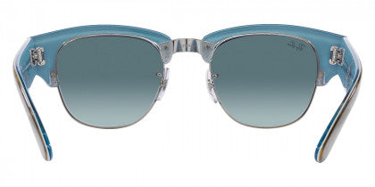 Blue Lens Ray-Ban Clubmaster Sunglasses in Havana and Silver MEGA CLUBMASTER Sunglasses in Havana On Blue On Gunmetal and  main image 3