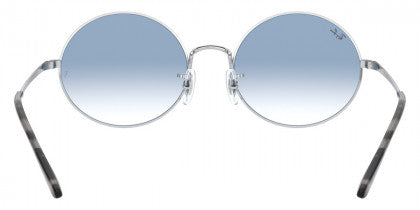 B161 RAY-BAN  OVAL RB1970 91493F 54 SILVER / CLEAR GRADIENT BLUE