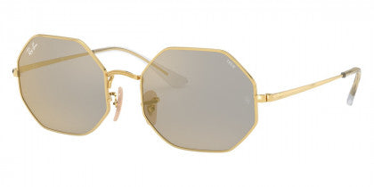 F219 RAY-BAN OCTAGON RB1972 001/B3 54 ARISTA / PHOTOCHROMIC DARK GRAY MIRRORED GOLD