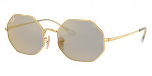 F219 RAY-BAN OCTAGON RB1972 001/B3 54 ARISTA / PHOTOCHROMIC DARK GRAY MIRRORED GOLD