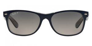 D193 RAY-BAN NEW WAYFARER RB2132 6053M3 55 MATTE BLUE ON TRANSPARENT / GRAY GRADIENT POLARIZED