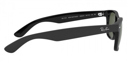 D319 RAY-BAN NEW WAYFARER RB2132 646231 58 RUBBER BLACK ON BLACK / G-15 GREEN