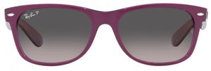 A23 RAY-BAN NEW WAYFARER RB2132 6606M3 58 MATTE VIOLET ON TRANSPARENT VIOLET / GRAY GRADIENT POLARIZED