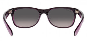 A22 RAY-BAN NEW WAYFARER RB2132 6606M3 55 MATTE VIOLET ON TRANSPARENT VIOLET / GRAY GRADIENT POLARIZED