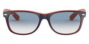 C51 RAY-BAN NEW WAYFARER RB2132 789/3F 52 BLUE ON ORANGE / CLEAR GRADIENT BLUE
