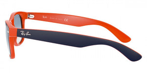 C51 RAY-BAN NEW WAYFARER RB2132 789/3F 52 BLUE ON ORANGE / CLEAR GRADIENT BLUE