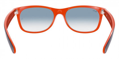 C51 RAY-BAN NEW WAYFARER RB2132 789/3F 52 BLUE ON ORANGE / CLEAR GRADIENT BLUE