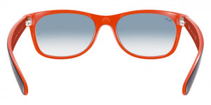 C51 RAY-BAN NEW WAYFARER RB2132 789/3F 52 BLUE ON ORANGE / CLEAR GRADIENT BLUE