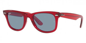 H23F RAY-BAN WAYFARER RB2140F 661456 52 TRANSPARENT RED / BLUE
