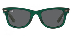 Z136F RAY-BAN WAYFARER RB2140F 6615B1 52 TRANSPARENT GREEN / DARK GRAY