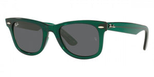 Z136F RAY-BAN WAYFARER RB2140F 6615B1 52 TRANSPARENT GREEN / DARK GRAY