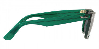 Z136F RAY-BAN WAYFARER RB2140F 6615B1 52 TRANSPARENT GREEN / DARK GRAY