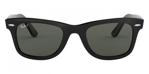 F85F RAY-BAN WAYFARER RB2140F 901/58 54 BLACK / G-15 GREEN