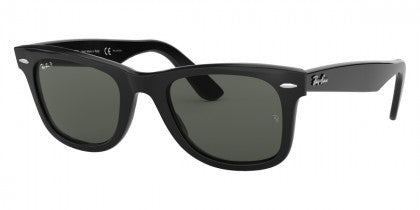 F85F RAY-BAN WAYFARER RB2140F 901/58 54 BLACK / G-15 GREEN