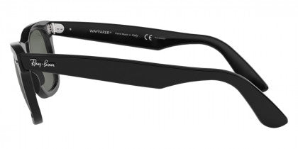 F85F RAY-BAN WAYFARER RB2140F 901/58 54 BLACK / G-15 GREEN