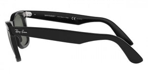 F85F RAY-BAN WAYFARER RB2140F 901/58 54 BLACK / G-15 GREEN