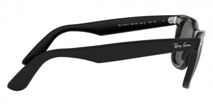 F85F RAY-BAN WAYFARER RB2140F 901/58 54 BLACK / G-15 GREEN