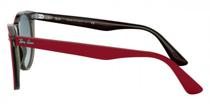 B156 RAY-BAN WAYFARER Ii RB2185 12963M 55 RED ON TRANSPARRENT GRAY / BLUE GRADIENT GRAY