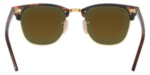 B97 RAY-BAN CLUBMASTER RB3016 114517 51 SAND HAVANA ON ARISTA / GRAY MIRRORED  BLUE