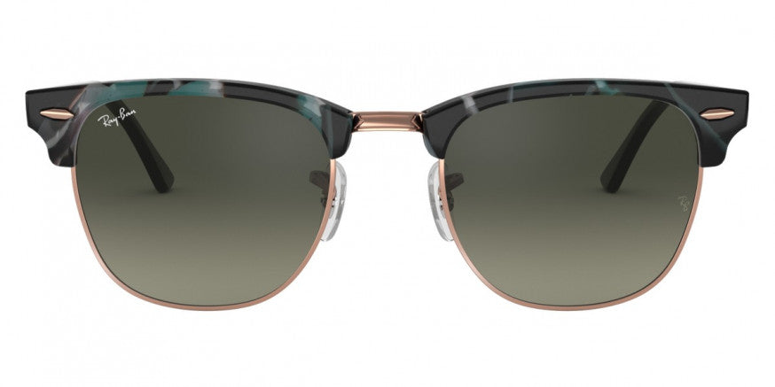 RB138 RAY-BAN CLUBMASTER RB3016 125571 51 SPOTTED GRAY GREEN / LIGHT GRAY GRADIENT DARK GRAY