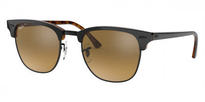 Z175 RAY-BAN CLUBMASTER RB3016F 12773K 55 GRAY ON HAVANA / BROWN MIRRORED GRADIENT GRAY