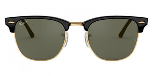 C72  RAY-BAN CLUBMASTER RB3016F 901/58 55  BLACK / G-15 GREEN POLARIZED