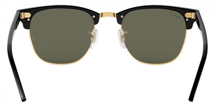 C72  RAY-BAN CLUBMASTER RB3016F 901/58 55  BLACK / G-15 GREEN POLARIZED