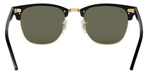 C72  RAY-BAN CLUBMASTER RB3016F 901/58 55  BLACK / G-15 GREEN POLARIZED