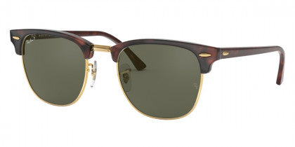 RB568F RAY-BAN CLUBMASTER RB3016F 990/58 55 RED HAVANA / G-15 GREEN POLARIZED