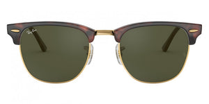 Z171  RAY-BAN CLUBMASTER RB3016F W0366 55 MOCK TORTOISE ON ARISTA / G-15 GREEN