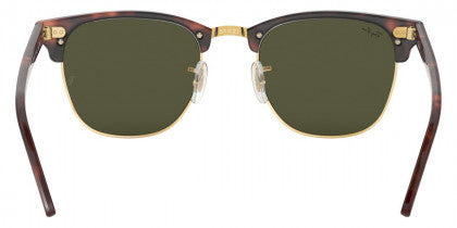 Z171  RAY-BAN CLUBMASTER RB3016F W0366 55 MOCK TORTOISE ON ARISTA / G-15 GREEN