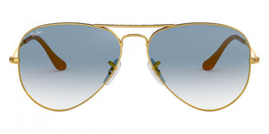 H59 RAY-BAN AVIATOR LARGE METAL RB3025 001/3F 58 ARISTA / CLEAR GRADIENT BLUE