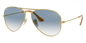 H59 RAY-BAN AVIATOR LARGE METAL RB3025 001/3F 58 ARISTA / CLEAR GRADIENT BLUE