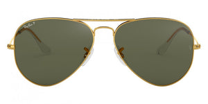 RB037 RAY-BAN AVIATOR LARGE METAL RB3025 001/58 62 ARISTA / GREEN POLARIZED