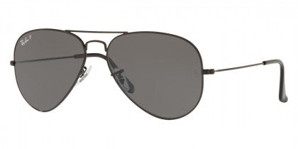 H56 RAY-BAN AVIATOR LARGE METAL RB3025 002/48 58 BLACK POLARIZED