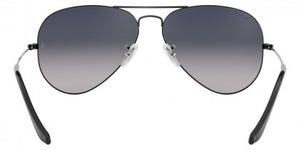 D195 RAY-BAN AVIATOR LARGE METAL RB3025 004/78 55 GUNMETAL /  BLUE GRADIENT GRAY POLARIZED
