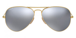 F49 RAY-BAN AVIATOR LARGE METAL RB3025 112/W3 58 MATTE ARISTA / DARK GRAY MIRRORED POLARIZED