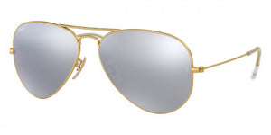 F49 RAY-BAN AVIATOR LARGE METAL RB3025 112/W3 58 MATTE ARISTA / DARK GRAY MIRRORED POLARIZED