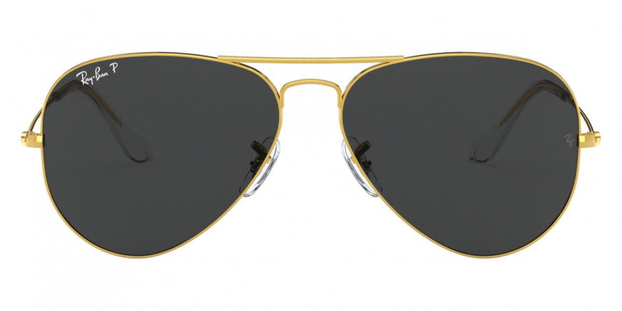 Z2 RAY-BAN AVIATOR LARGE METAL RB3025 919648 62 LEGEND GOLD / BLACK POLARIZED