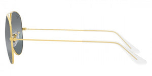 F242 RAY-BAN AVIATOR LARGE METAL RB3025 9196G6 62 LEGEND GOLD / CLEAR GRADIENT DARK BLUE POLARIZED