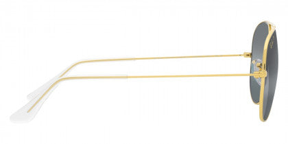 F242 RAY-BAN AVIATOR LARGE METAL RB3025 9196G6 62 LEGEND GOLD / CLEAR GRADIENT DARK BLUE POLARIZED