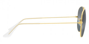 F242 RAY-BAN AVIATOR LARGE METAL RB3025 9196G6 62 LEGEND GOLD / CLEAR GRADIENT DARK BLUE POLARIZED