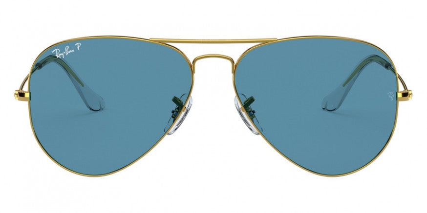 RB673 RAY-BAN AVIATOR LARGE METAL RB3025 9196S2 58 LEGEND GOLD / BLUE POLARIZED