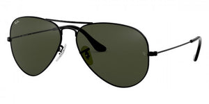 E66 RAY-BAN AVIATOR LARGE METAL RB3025 L2823 58 BLACK / G-15 GREEN