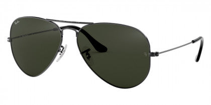 E68 RAY-BAN AVIATOR LARGE METAL RB3025 W0879 58 GUNMETAL / G-15 GREEN