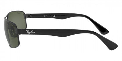 F80 RAY-BAN RB3445 002/58 64 BLACK / DARK GREEN POLARIZED