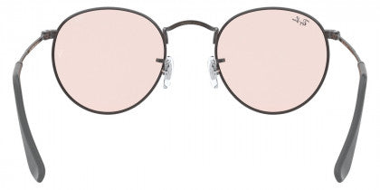 A18 RAY-BAN ROUND METAL RB3447 004/T5 53 GUNMETAL / EVOLVE PHOTOCHROMIC PINK TO VIOLET