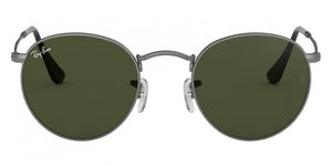 E69 RAY-BAN ROUND METAL RB3447 029 53 MATTE GUNMETAL / G-15 GREEN