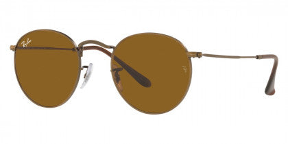 RB184 RAY-BAN ROUND METAL RB3447 922833 53  ANTIQUE GOLD  BROWN